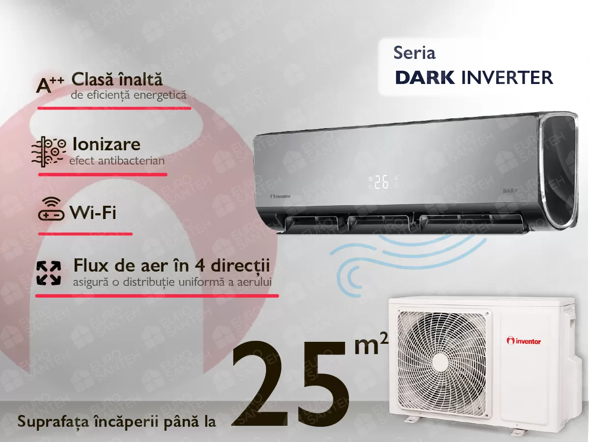 Conditioner INVENTOR DARK Inverter DR2VI32-09WFI/DR2VO32-09 R32 9000 BTU