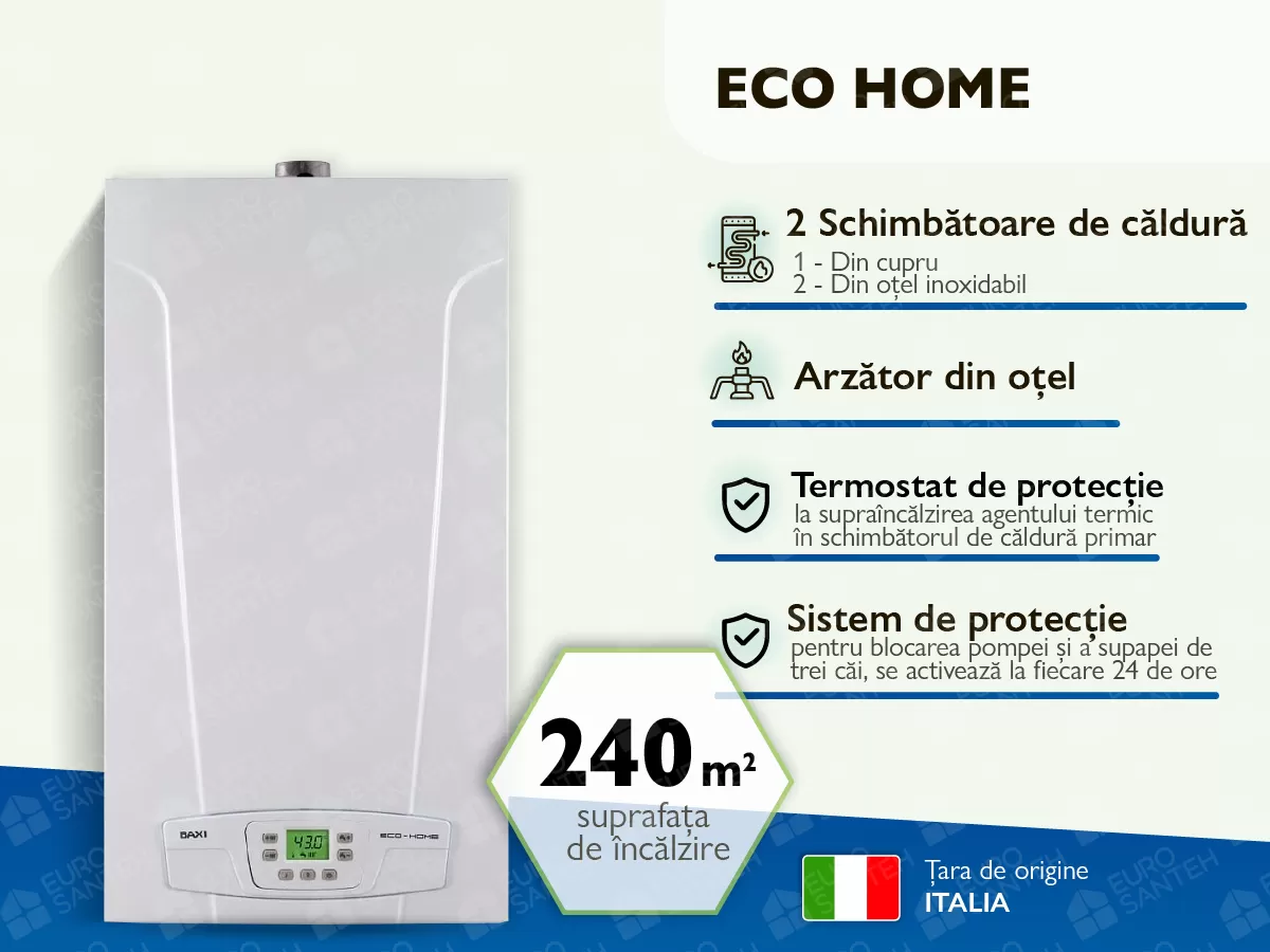 Cazan pe gaz clasic BAXI ECO HOME 24 kW