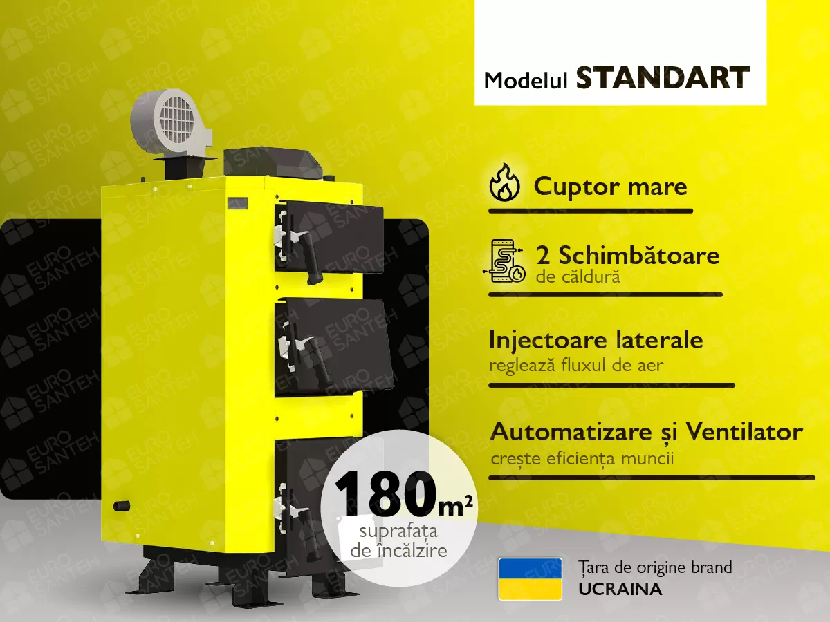 Cazan pe combustibil solid KRONAS STANDART 18 kW