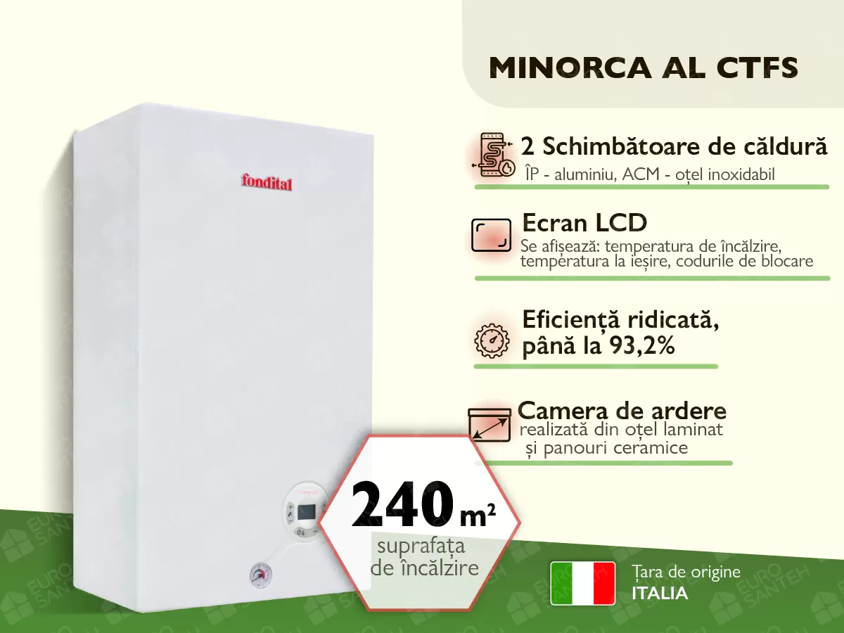 Cazan clasic pe gaz FONDITAL Minorca AL CTFS 24 kW