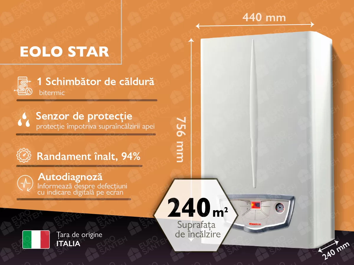 Cazan pe gaz clasic IMMERGAS Eolo Star 24 kW