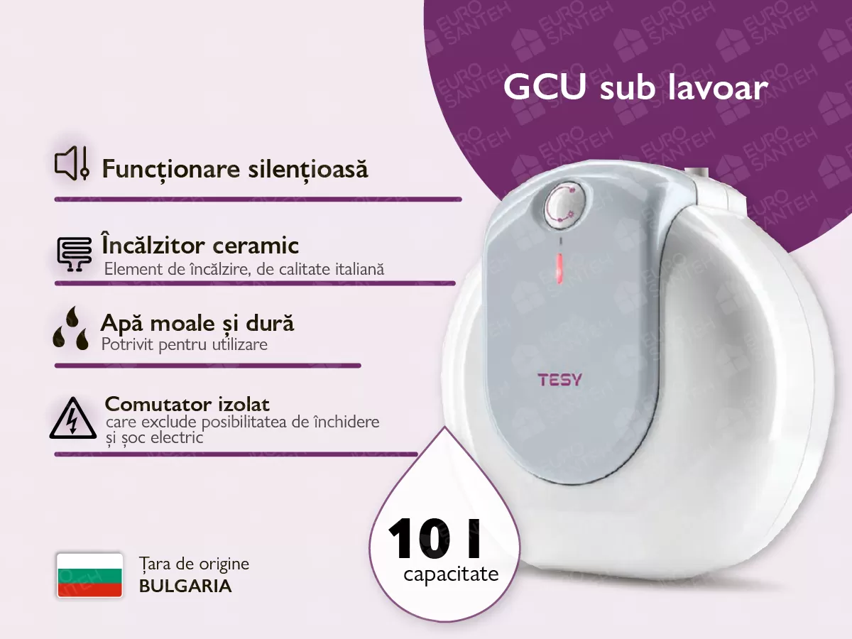 Boiler electric TESY 10L GCU sub lavoar