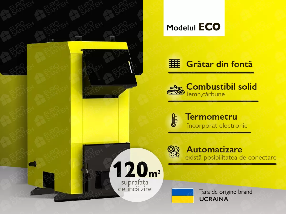 Cazan pe combustibil solid KRONAS EKO 12 kW