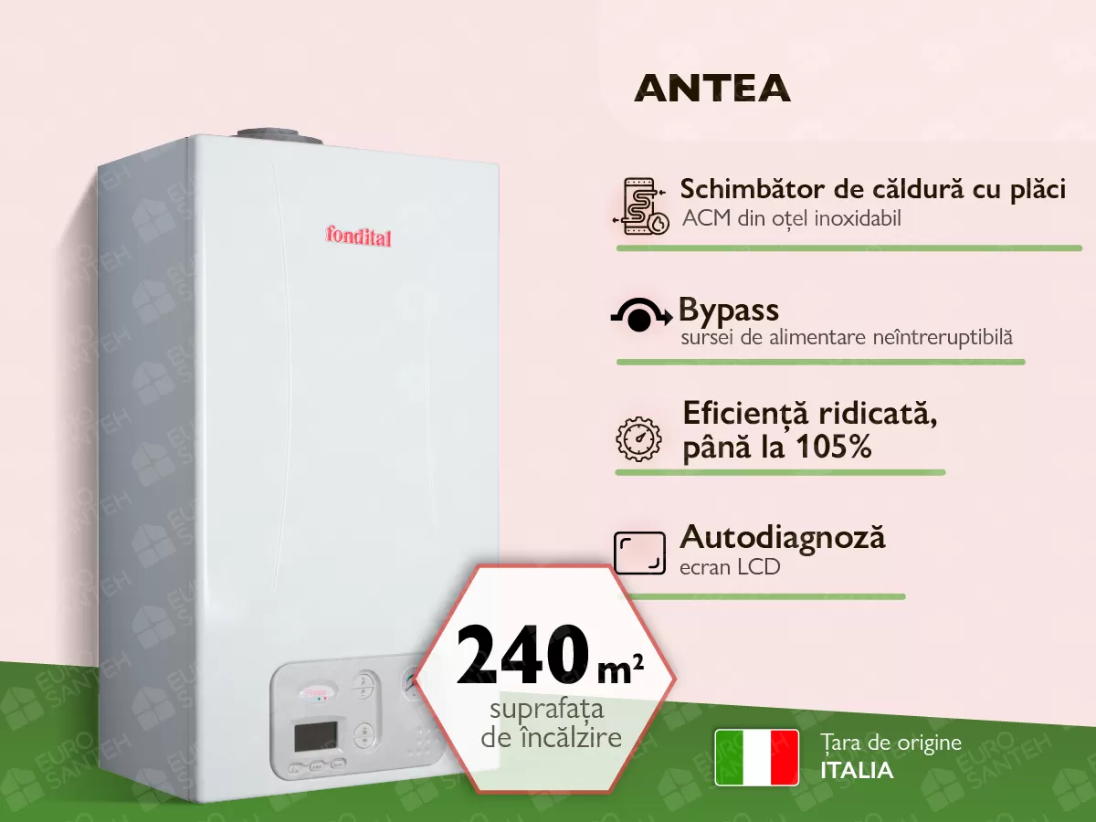 Cazan pe gaz in condensare FONDITAL ANTEA 24 kW
